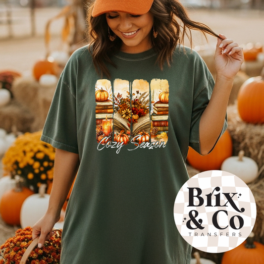 Bookish Cozy Season DTF HOT PEEL