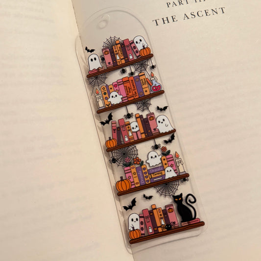 Spooky Bookshelf Acrylic Bookmark No Tassel Included