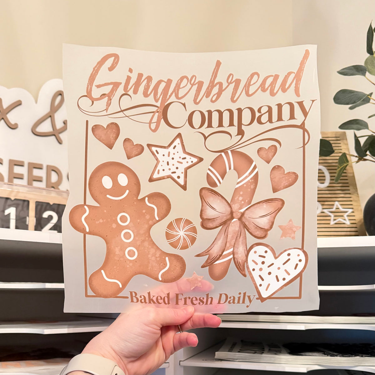 Gingerbread Company w/ Double Sleeves DTF HOT PEEL