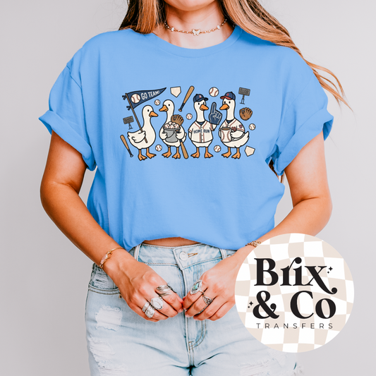 Baseball Geese DTF HOT PEEL