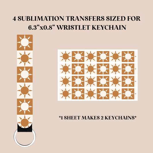 Checker Suns Wristlet Keychain Sublimation Transfer