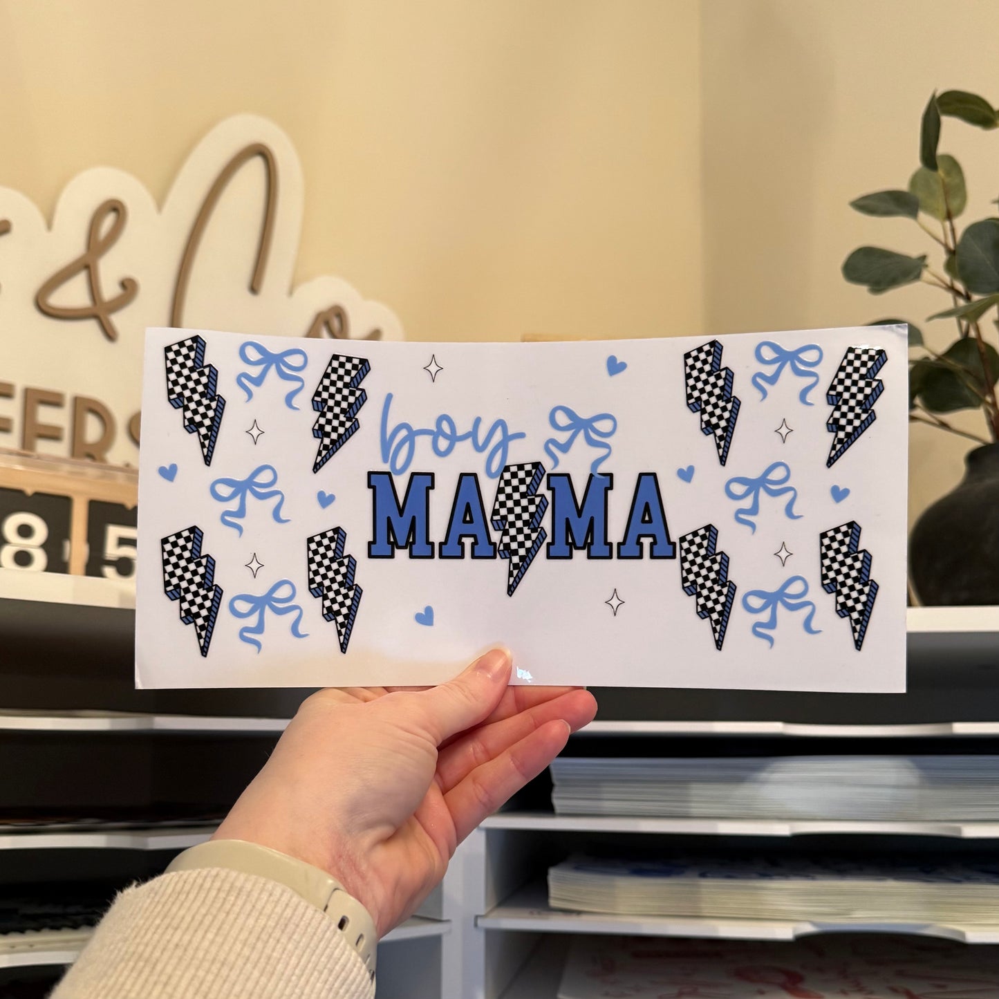 Blue Mama UVDTF 16oz Glass Can Wrap