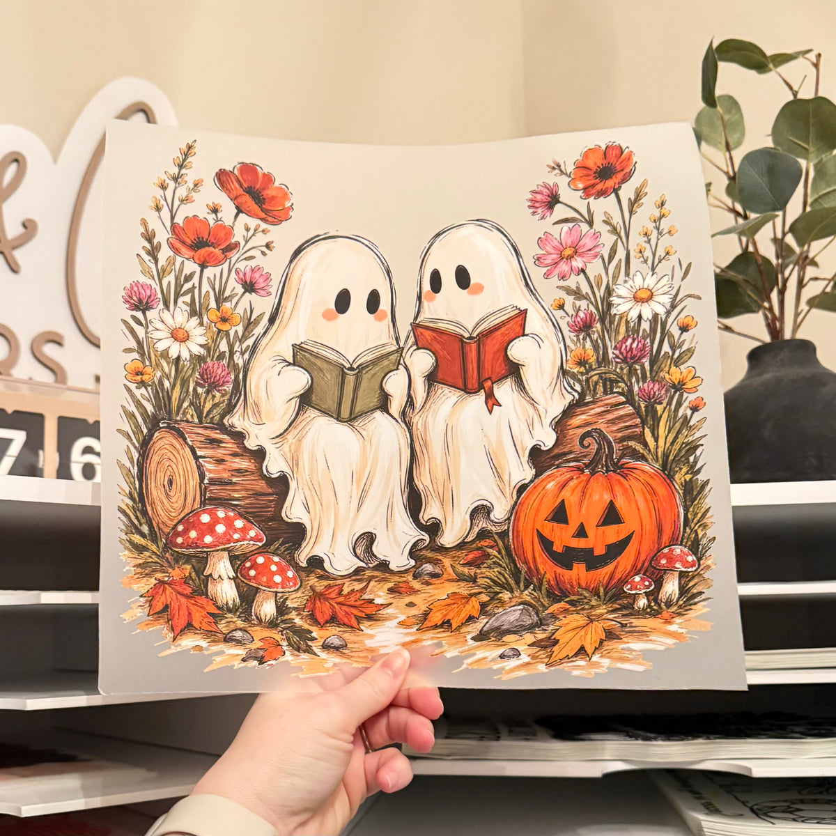 Bookish Ghosts DTF HOT PEEL
