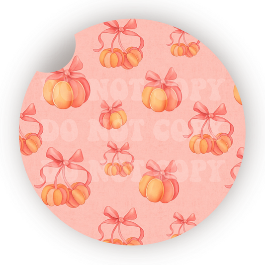 Coquette Pumpkins Car Coaster Sublimation Transfer (Set of 2)