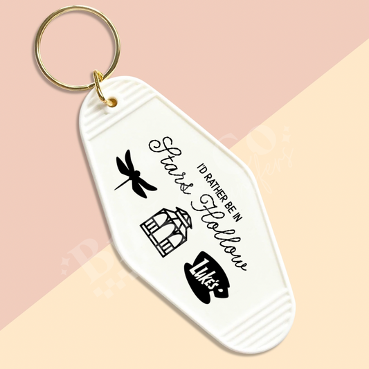I’d Rather Be In Stars Hollow Motel Keychain UVDTF Transfer