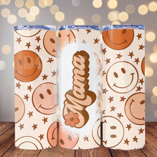 Retro Mama 20 oz Skinny Tumbler Sublimation Transfer