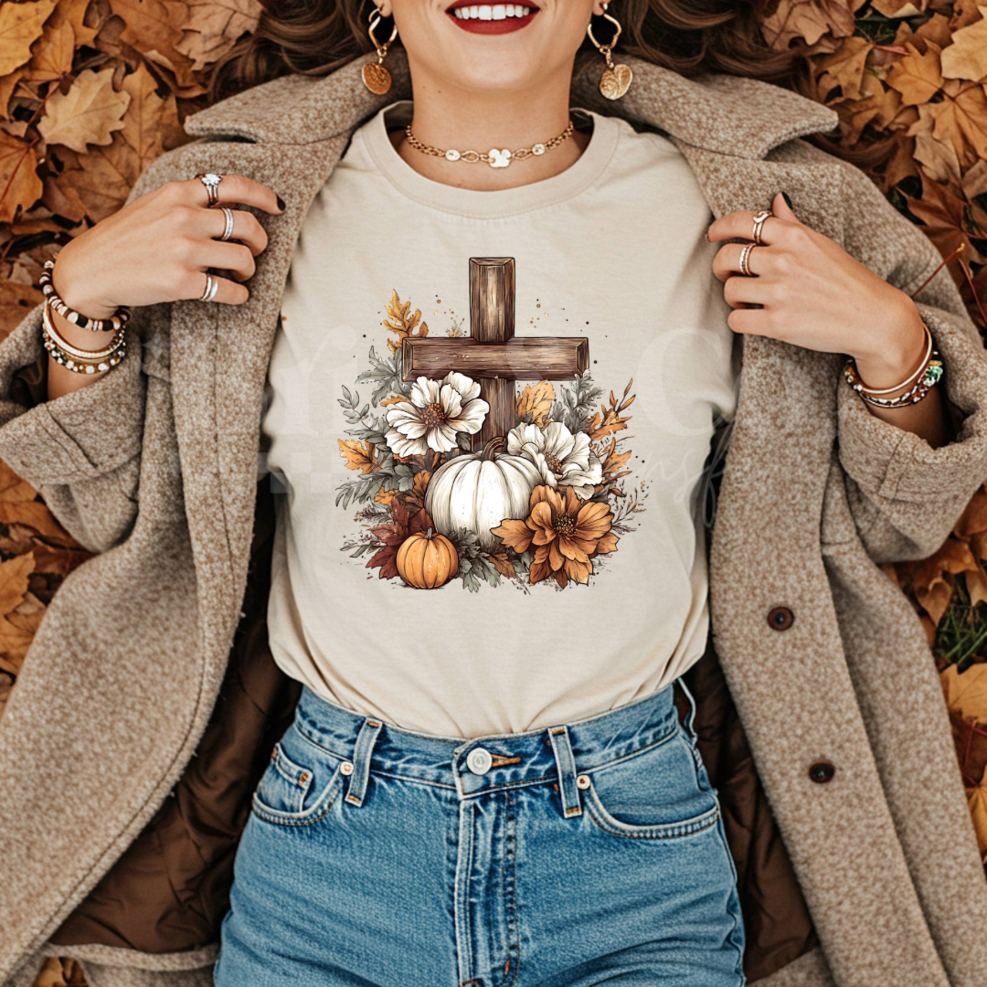 Fall Cross DTF HOT PEEL