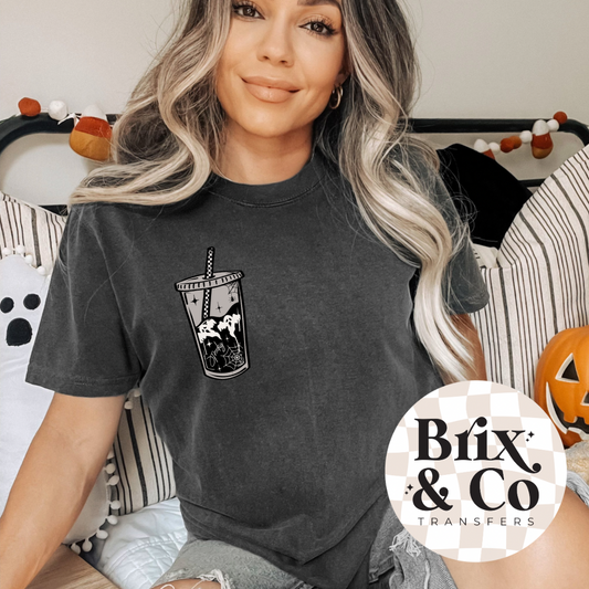 Spooky Coffee Pocket 4” DTF HOT PEEL