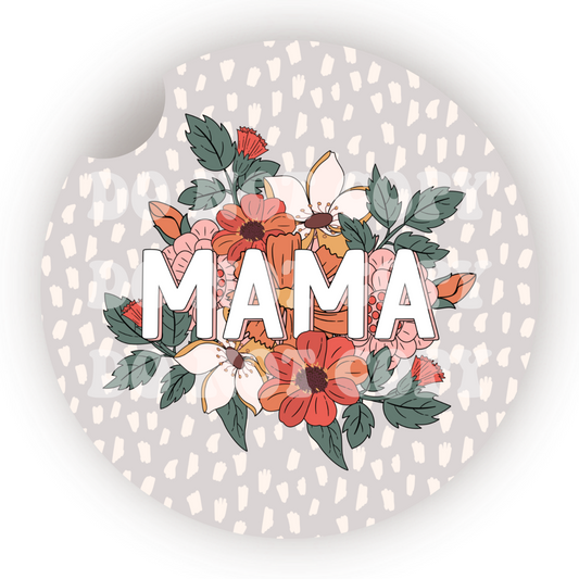 Floral Mama Car Coaster Sublimation Transfer (Set of 2)