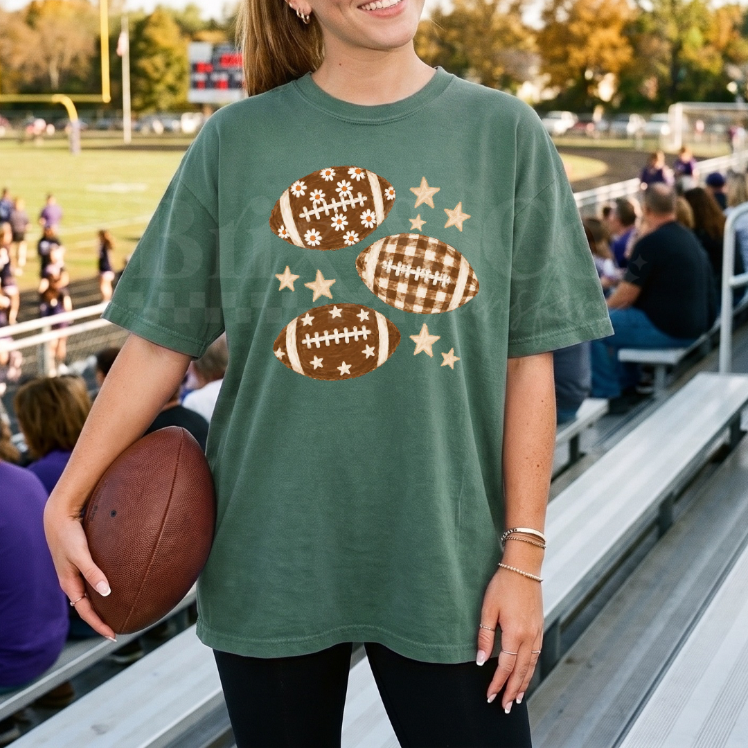 Preppy Football DTF HOT PEEL