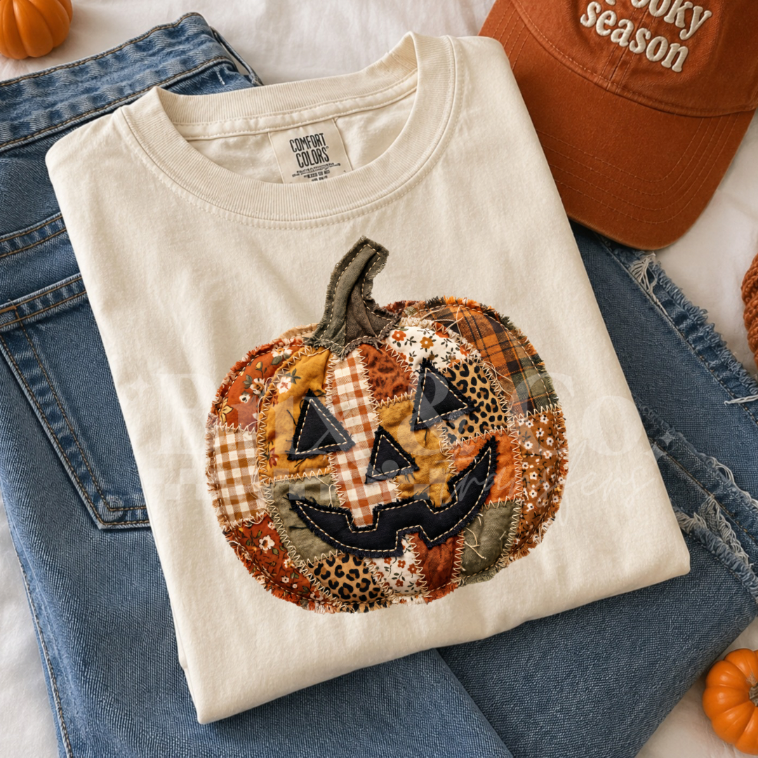 Patchwork Pumpkin DTF HOT PEEL