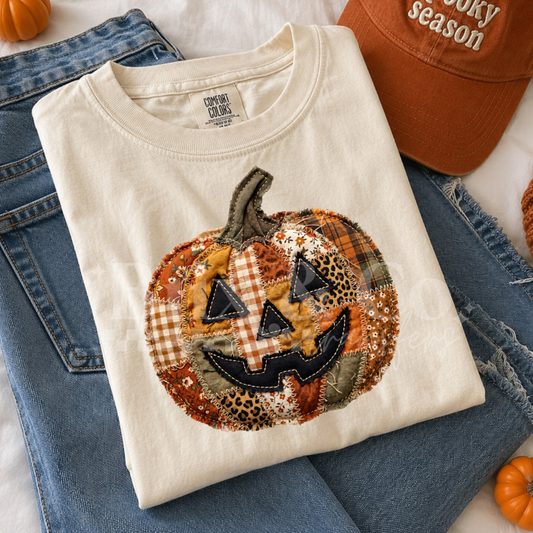 Patchwork Pumpkin DTF HOT PEEL