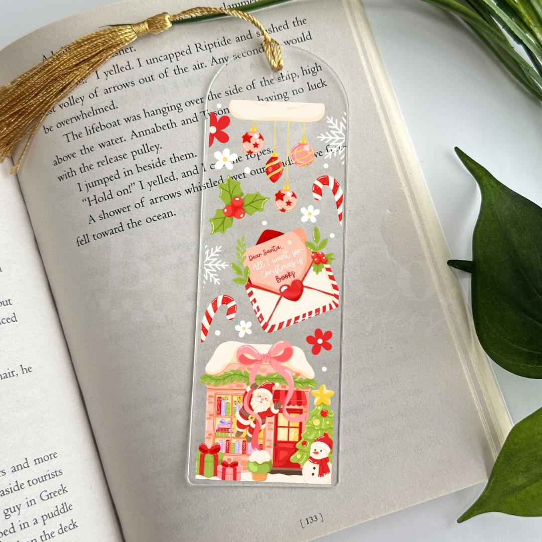 All I Want For Christmas Is Books UVDTF Bookmark