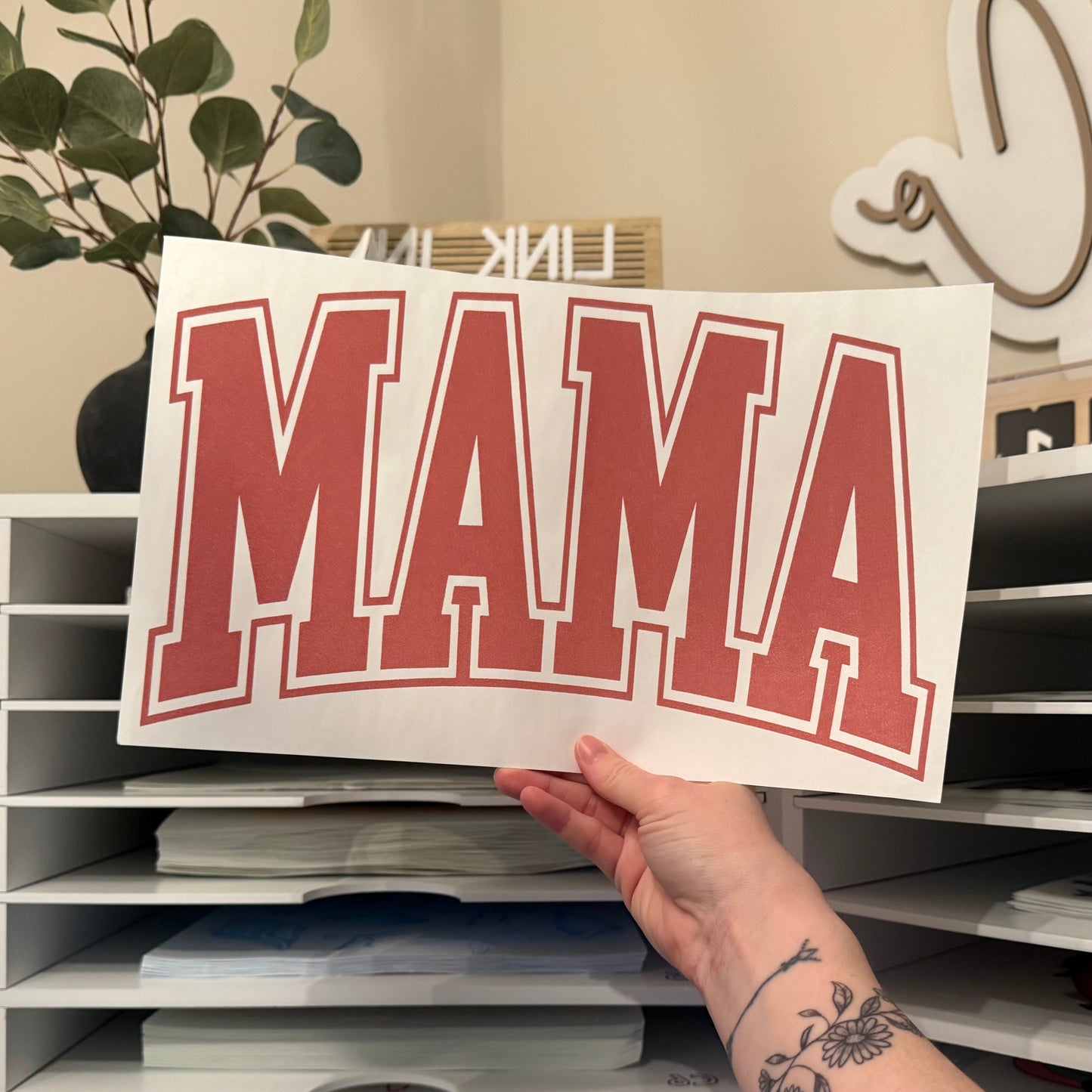 Varsity Mama Single Color (Dusty Rose)