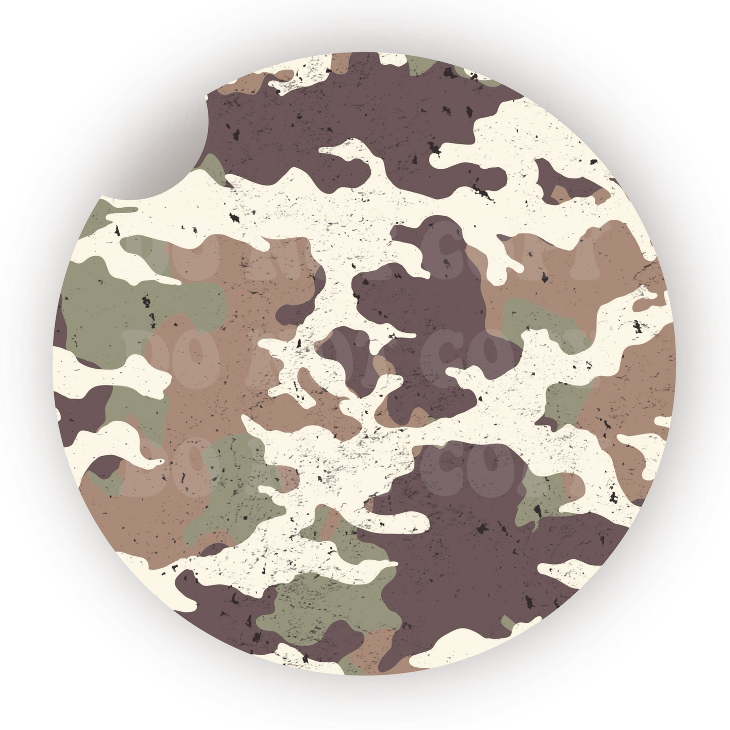 Distressed Camo Car Coaster Sublimation Transfer (Set of 2)