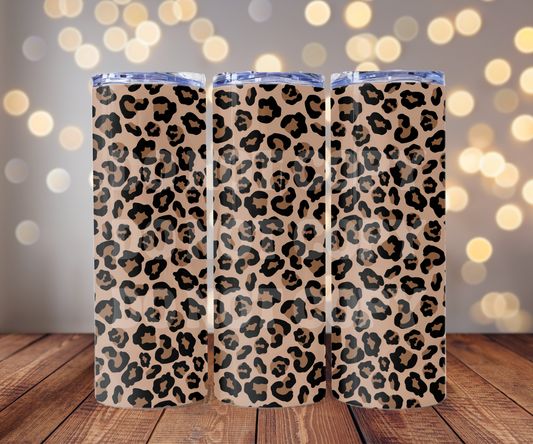 Leopard Print 20 oz Skinny Tumbler Sublimation Transfer - Seamless