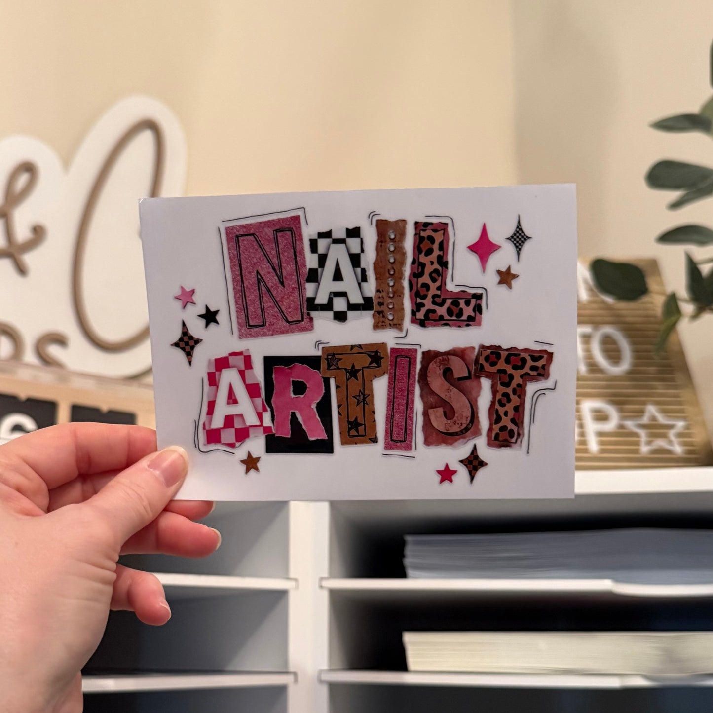 Nail Artist UVDTF 5” Decal
