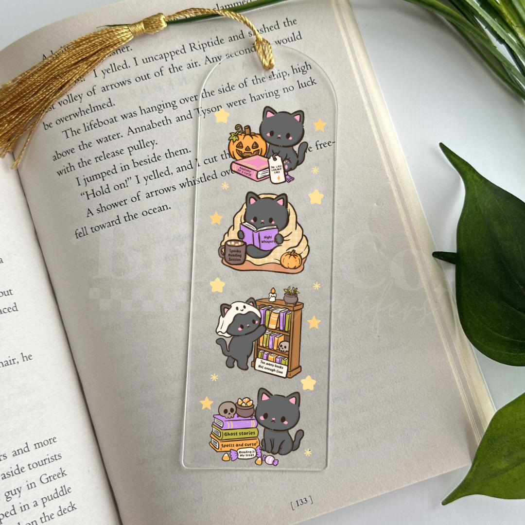 Spooky Cats UVDTF Bookmark