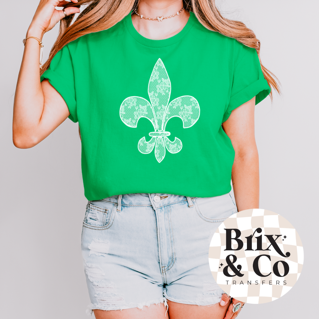 Lace Fleur-de-lis Single Color