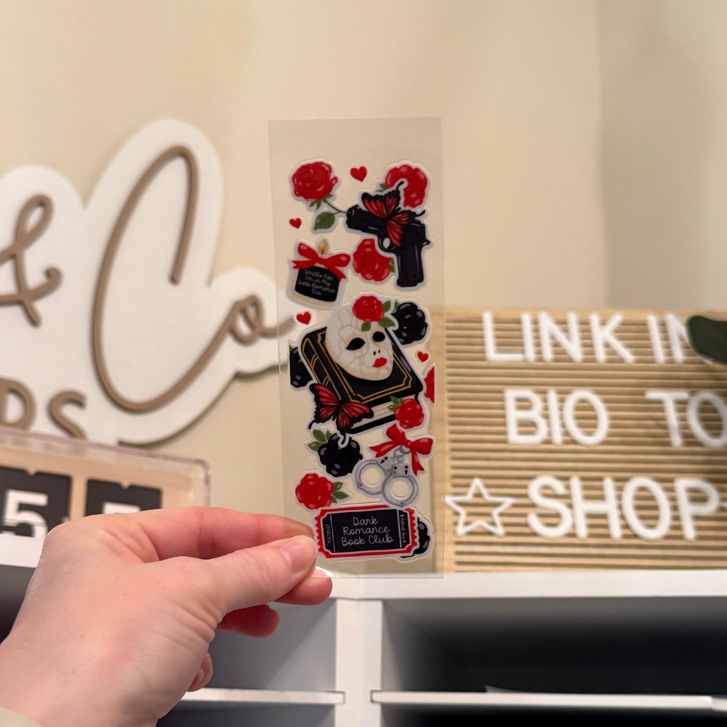 Dark Romance Book Club UVDTF Bookmark
