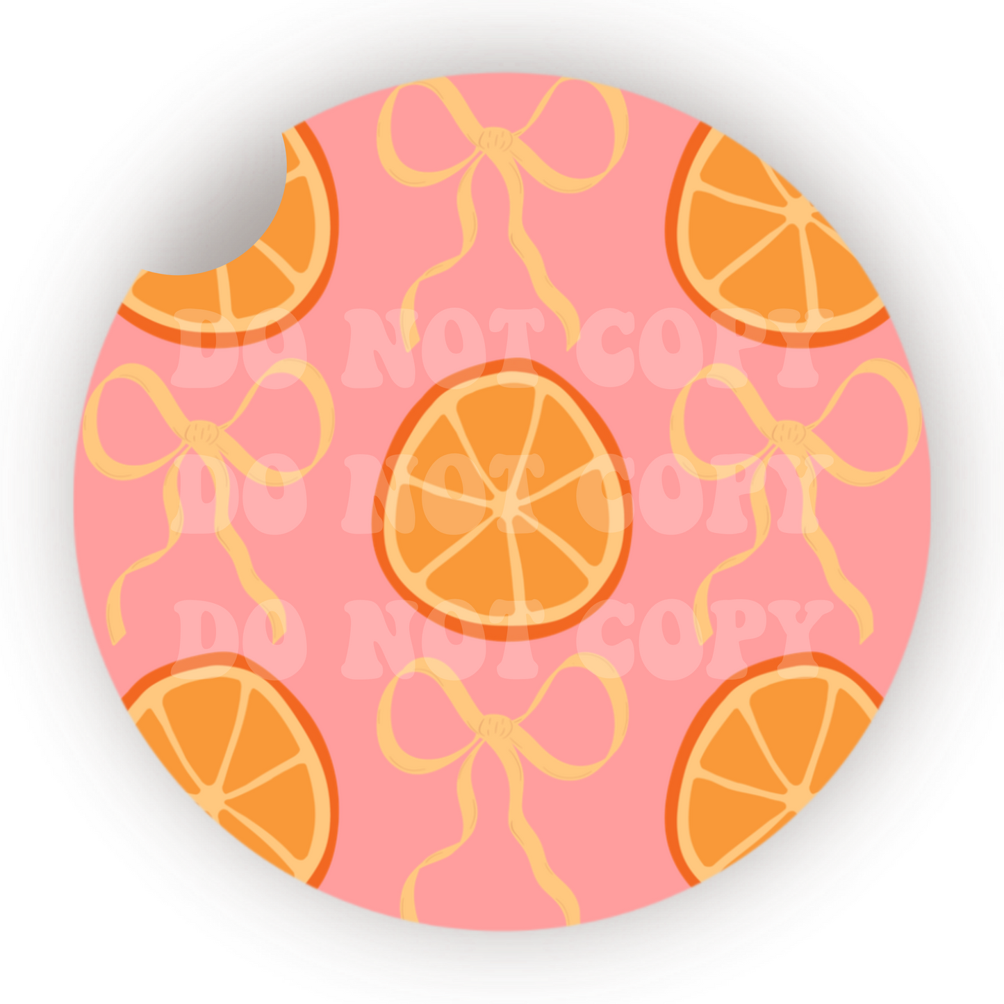 Coquette Citrus Car Coaster Sublimation Transfer (Set of 2)