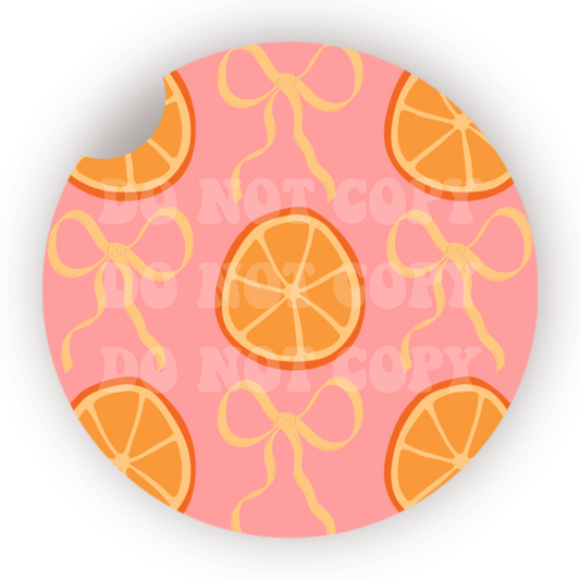 Coquette Citrus Car Coaster Sublimation Transfer (Set of 2)