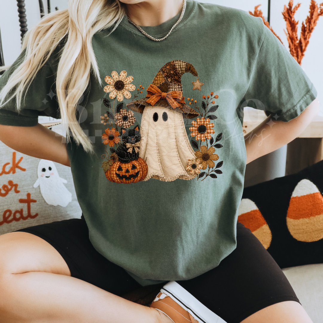 Patchwork Ghost DTF HOT PEEL