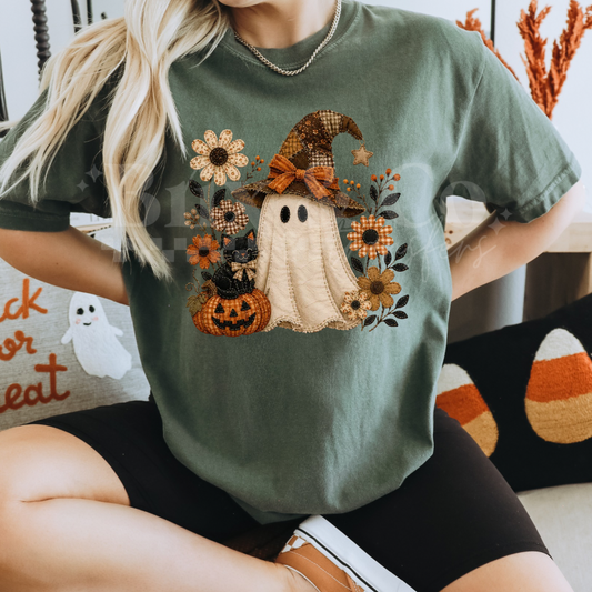 Patchwork Ghost DTF HOT PEEL