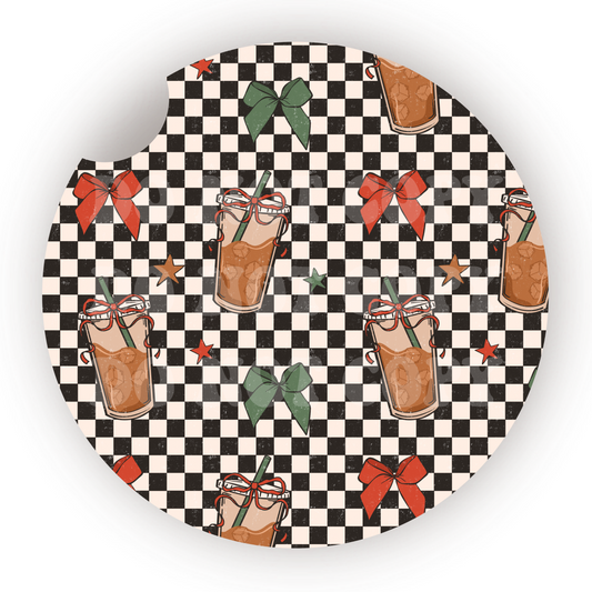 Christmas Coffee Car Coaster Sublimation Transfer (Set of 2)