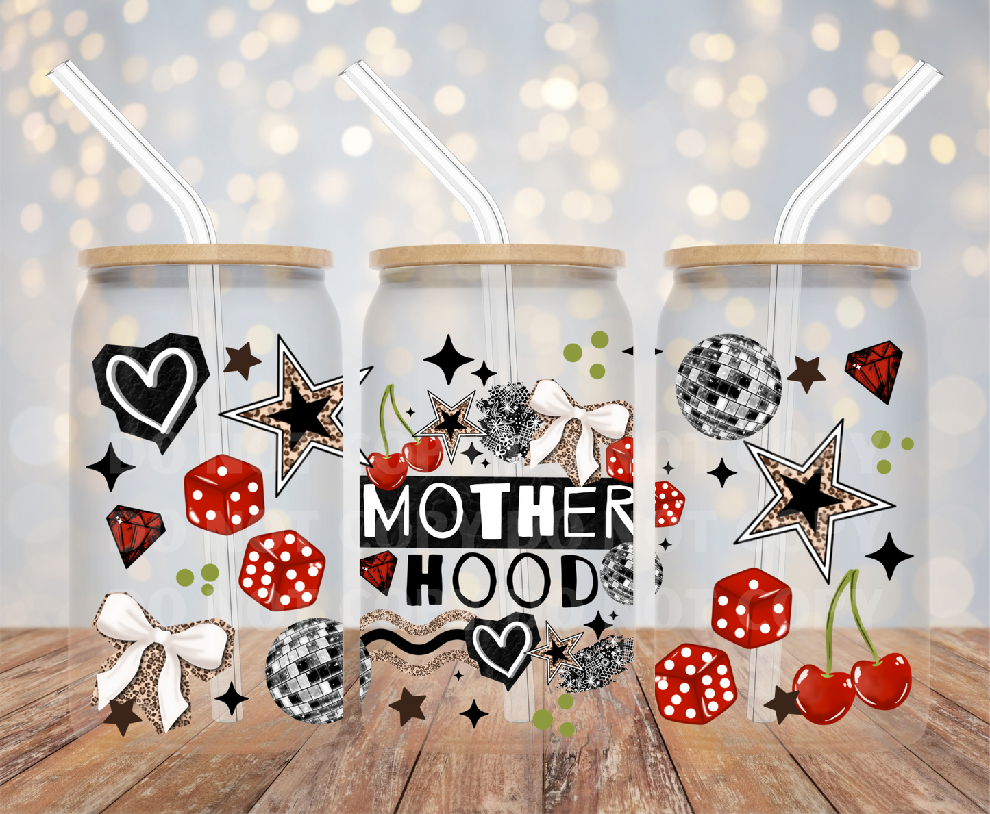 Motherhood UVDTF 16oz Glass Can Wrap