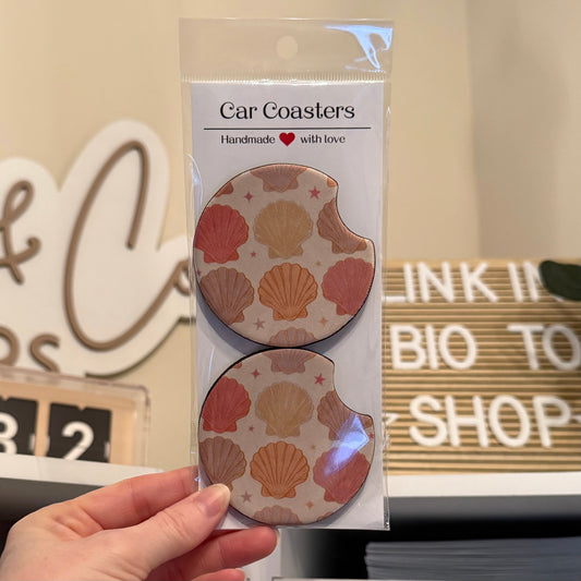 Seashells Car Coasters