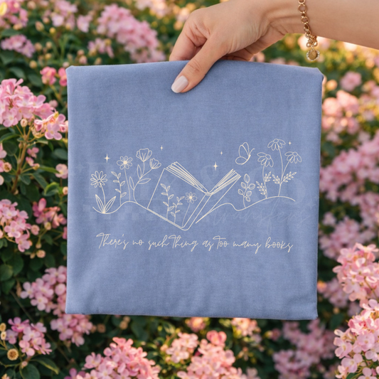 There’s No Such Thing As Too Many Books Single Color (Beige)
