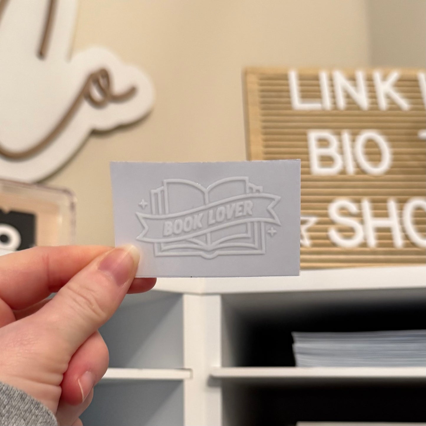 Book Lover Motel Keychain UVDTF Transfer