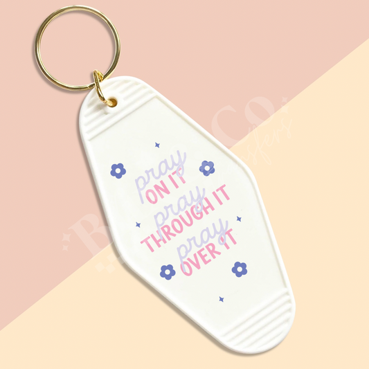 Pray On It Motel Keychain UVDTF Transfer