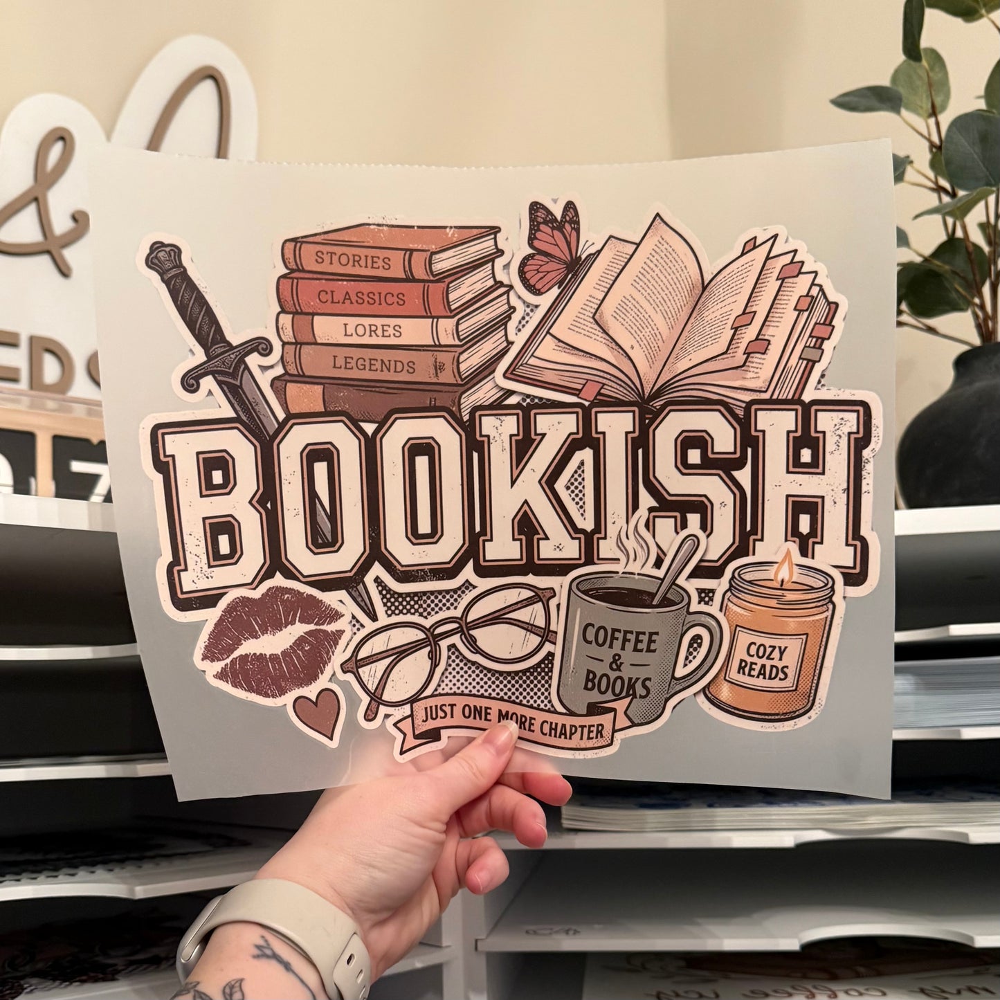 Bookish Collage DTF HOT PEEL