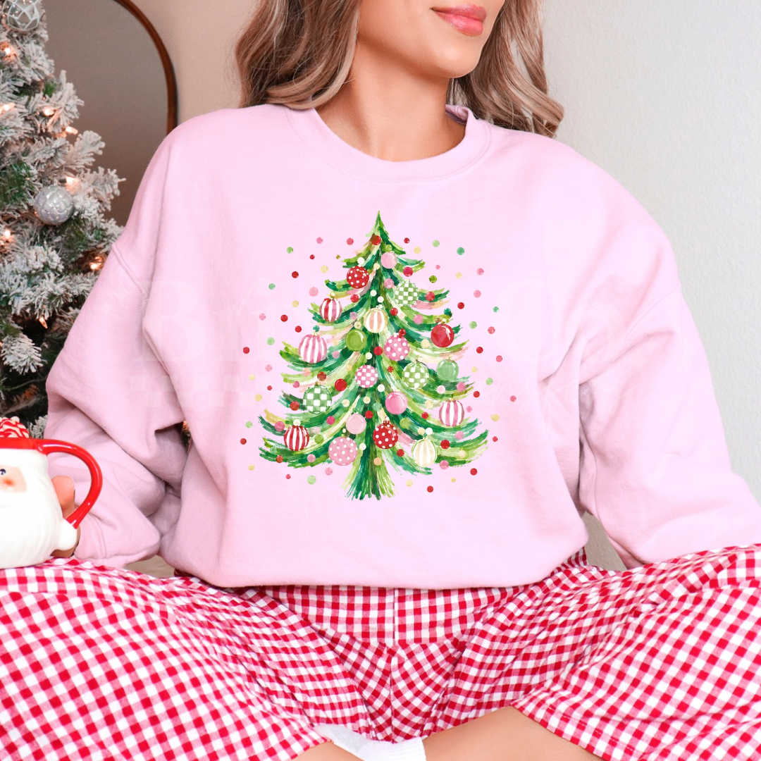Preppy Christmas Tree DTF HOT PEEL