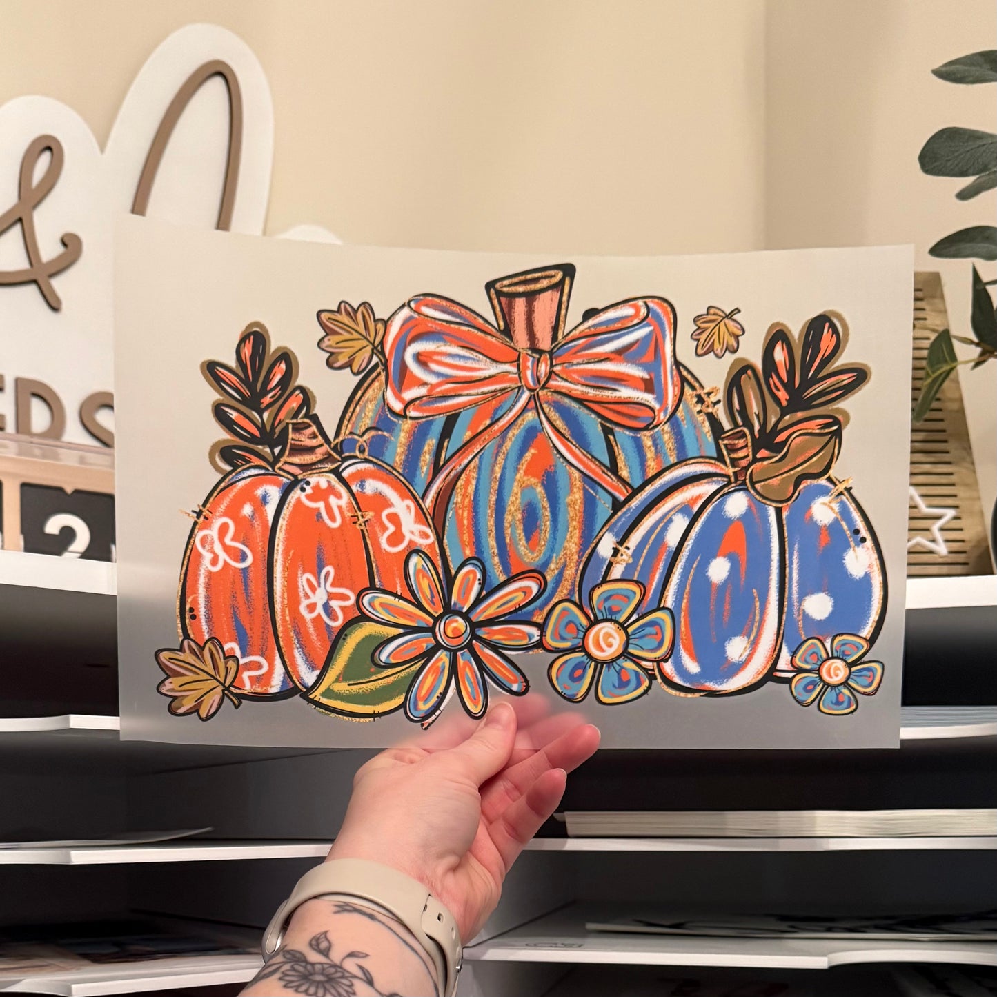 Colorful Pumpkins DTF HOT PEEL