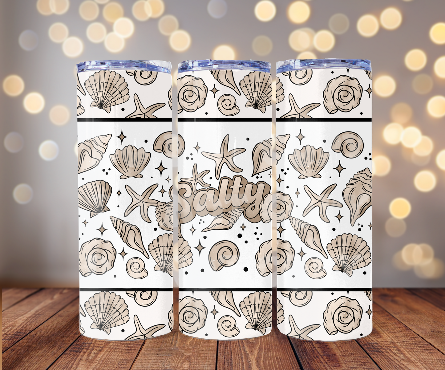 Salty 20 oz Skinny Tumbler Sublimation Transfer