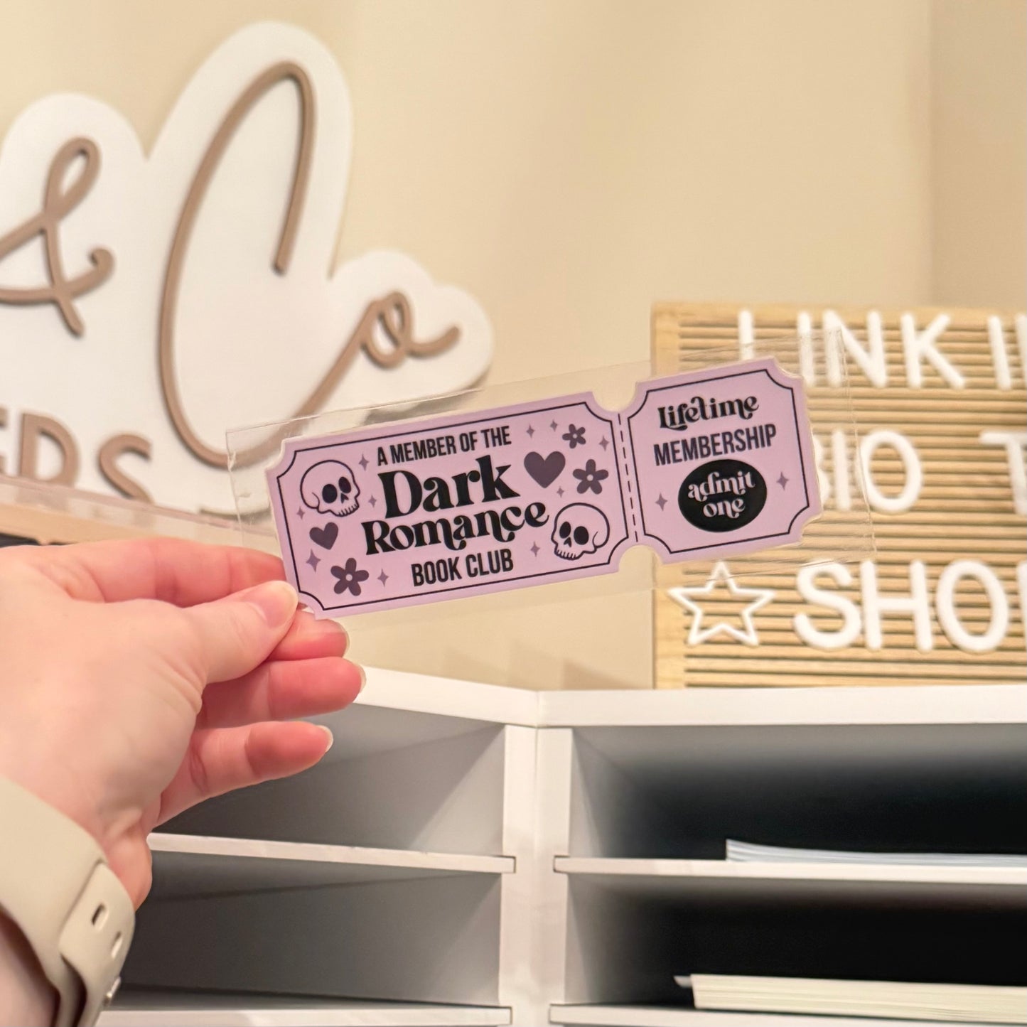Dark Romance Book Club UVDTF Bookmark