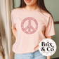 Floral Peace Sign Single Color (Dusty Rose)