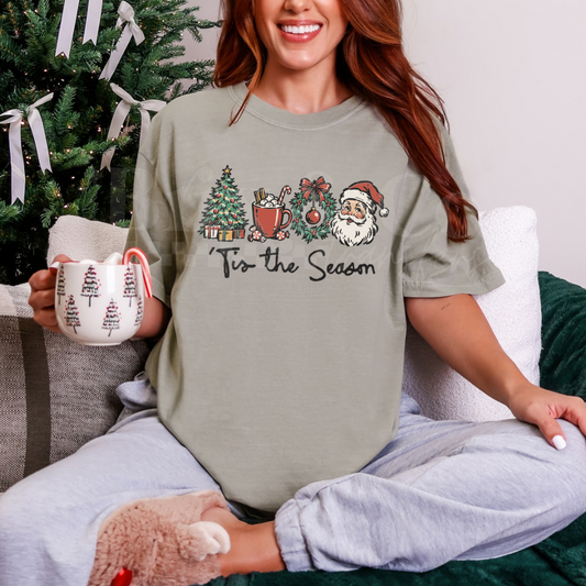 Vintage Tis The Season DTF HOT PEEL