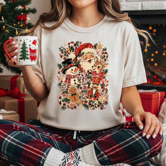 Vintage Christmas Collage DTF HOT PEEL