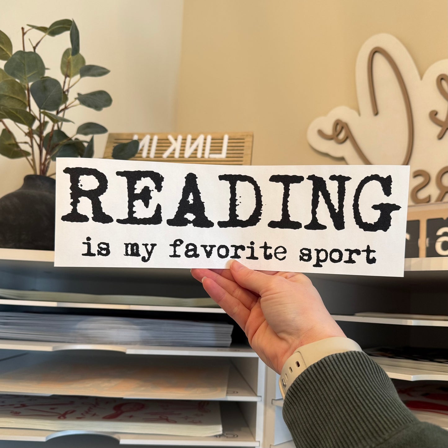 Reading Is My Favorite Sport Single Color