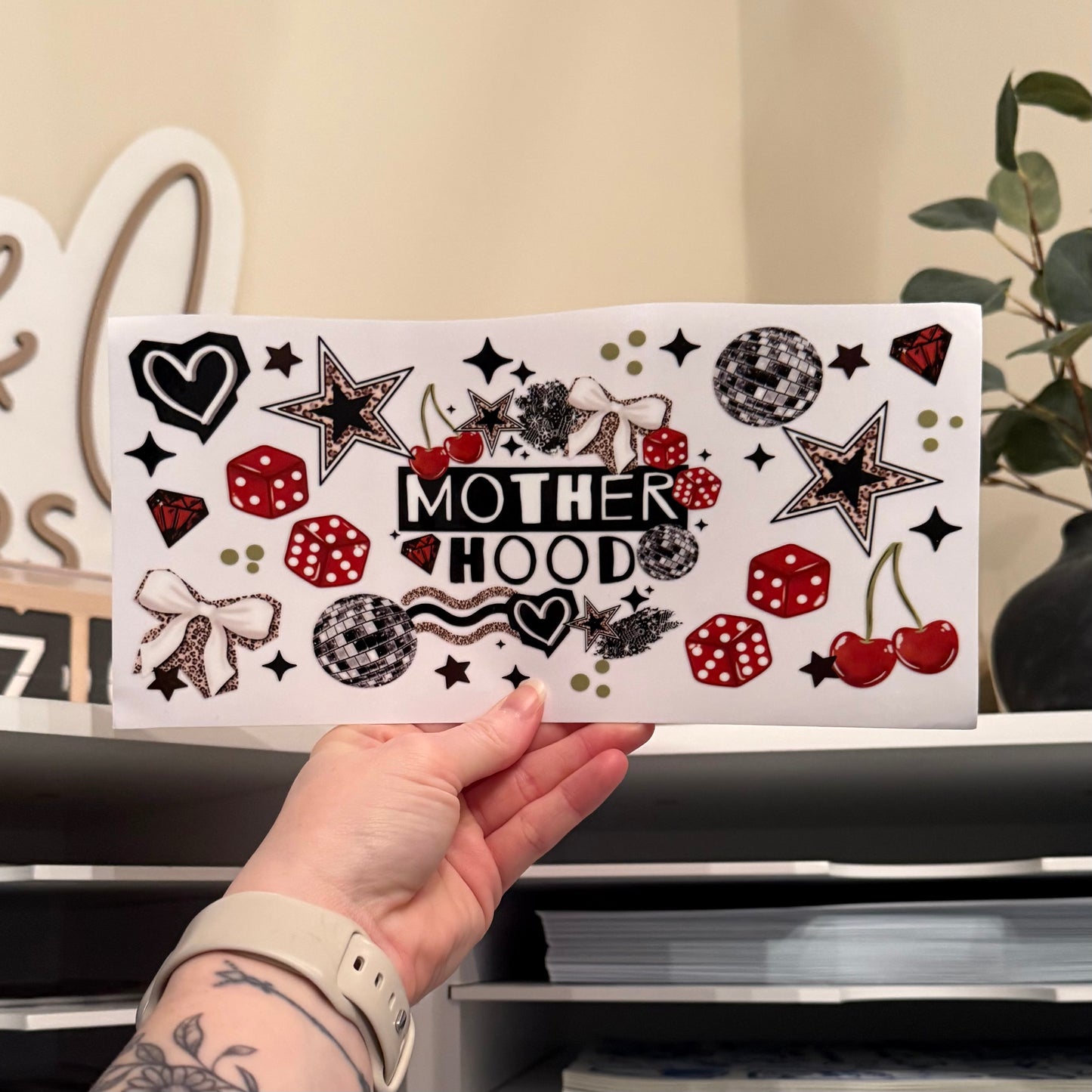 Motherhood UVDTF 16oz Glass Can Wrap