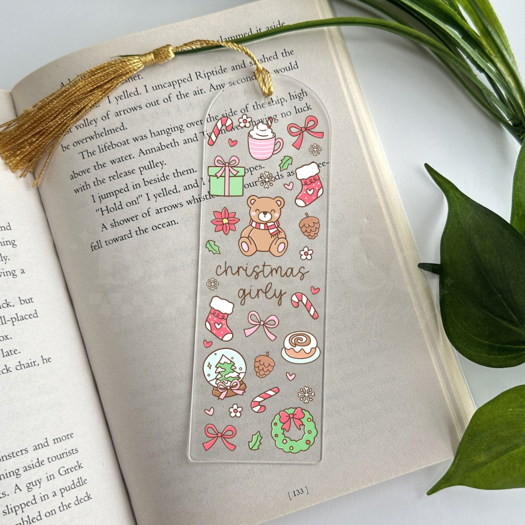 Christmas Girly UVDTF Bookmark