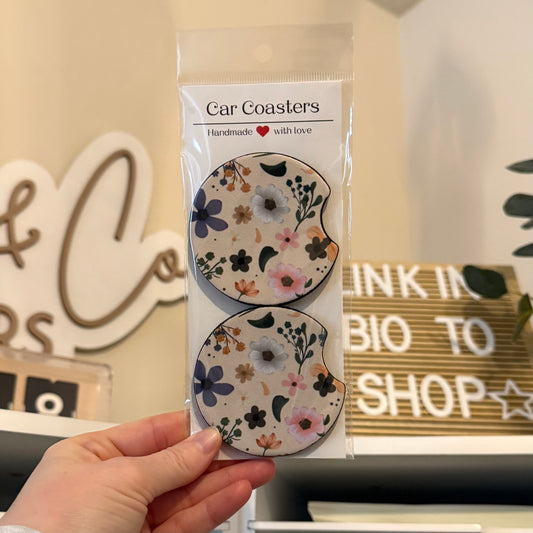 Wildflowers Car Coasters