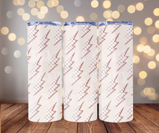 Lightning Bolts 20 oz Skinny Tumbler Sublimation Transfer