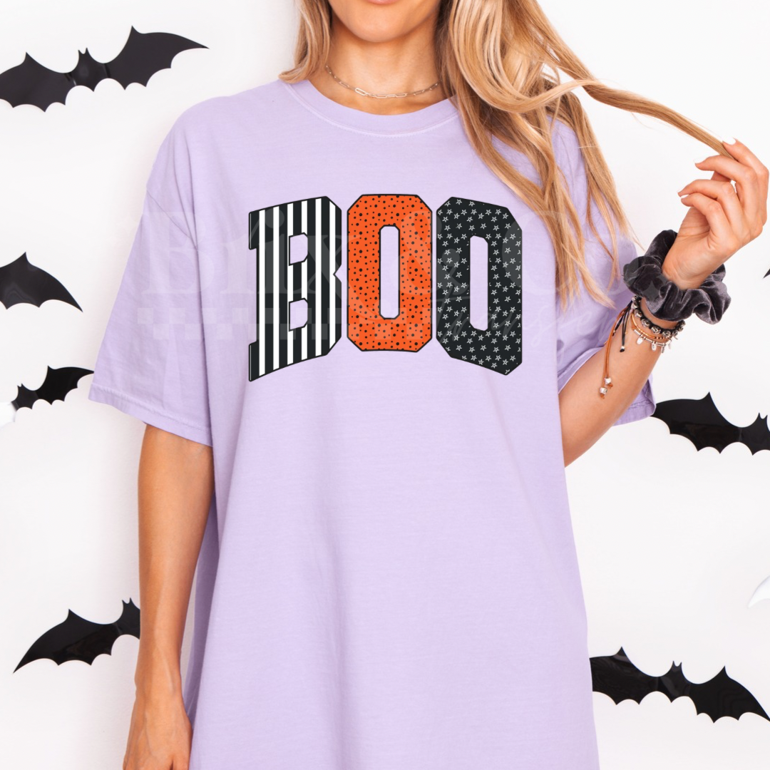 Varsity Boo DTF HOT PEEL