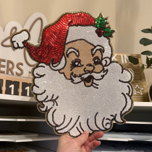 Vintage Santa Sequin Patch