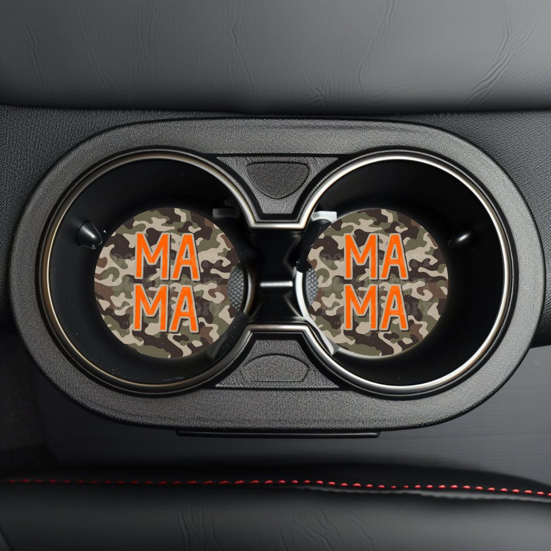 Camo Mama Car Coaster Sublimation Transfer (Set of 2)